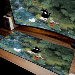 Mousepad Gato Luna vista 1